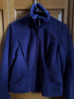 Harley-Davidson Women's Purple Suede and Fleece Jacket